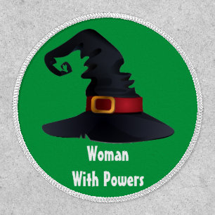 Woman with Powers, 3" Circle Iron-On Patch