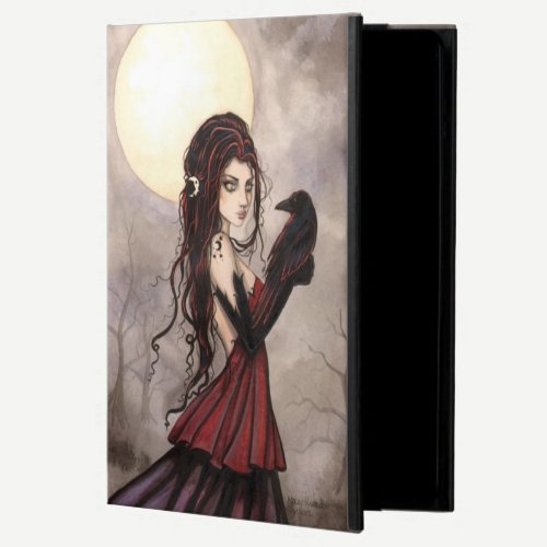 Woman with Raven Fantasy Fairy Mystical Art iPad Air Cover