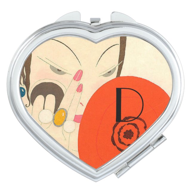 WOMAN WITH RED MIRROR Deco Beauty Fashion Makeup (Front)