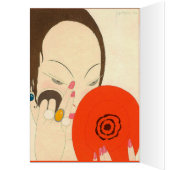 WOMAN WITH RED MIRROR Deco Beauty Fashion Makeup (Inside (Left))