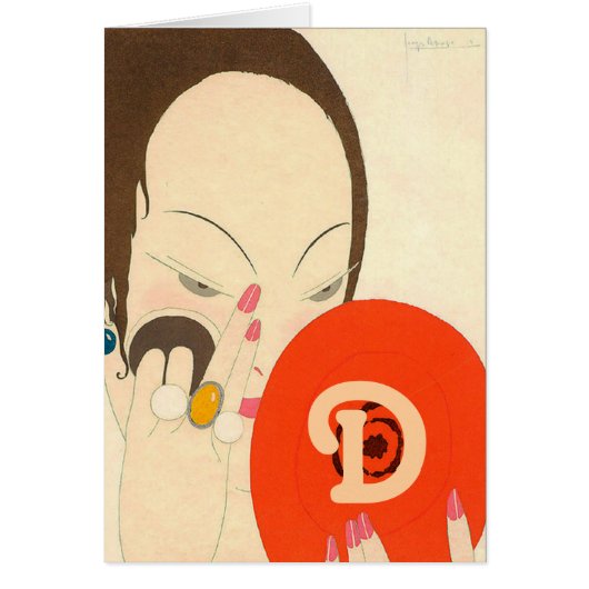 WOMAN WITH RED MIRROR Deco Beauty Fashion Makeup (Front)