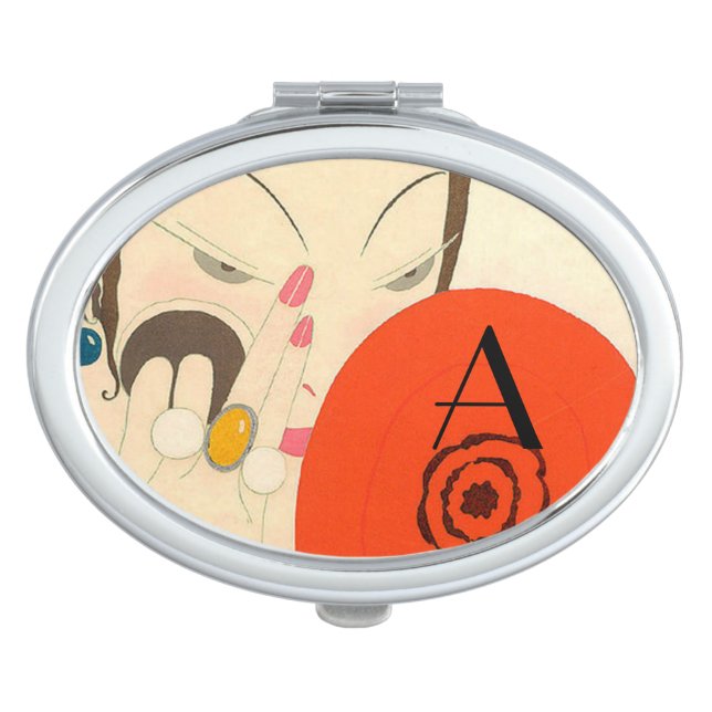 WOMAN WITH RED MIRROR Deco Beauty Fashion Makeup (Front)