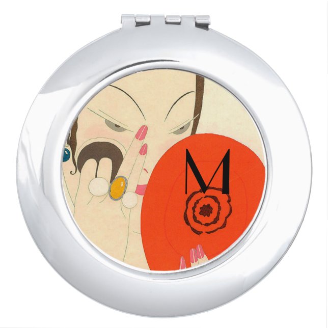 WOMAN WITH RED MIRROR Deco Beauty Fashion Makeup (Front)