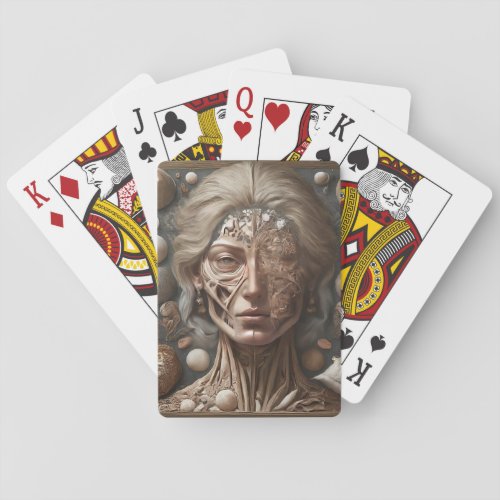 Woman with Seashells Poker Cards