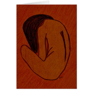 woman with shame cards