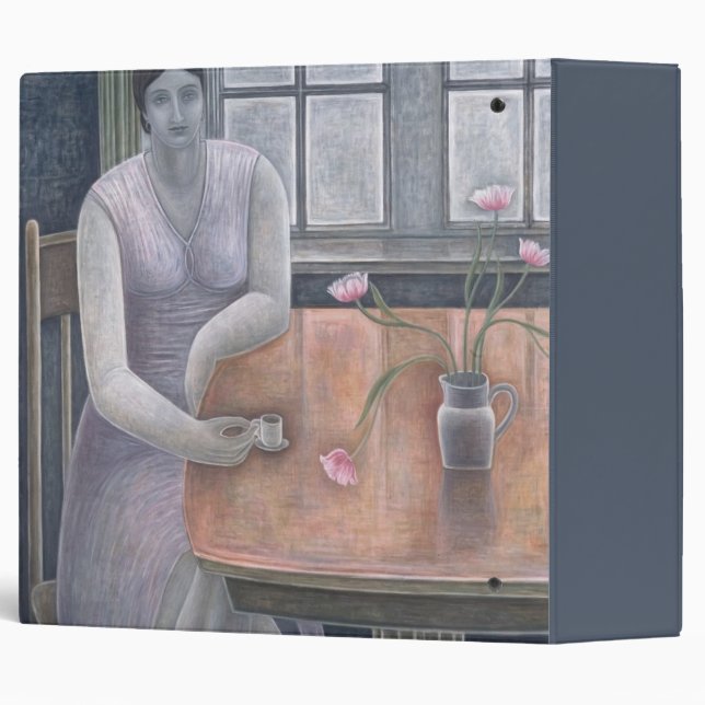 Woman with Small Cup 2007 3 Ring Binder (Back/Spine)