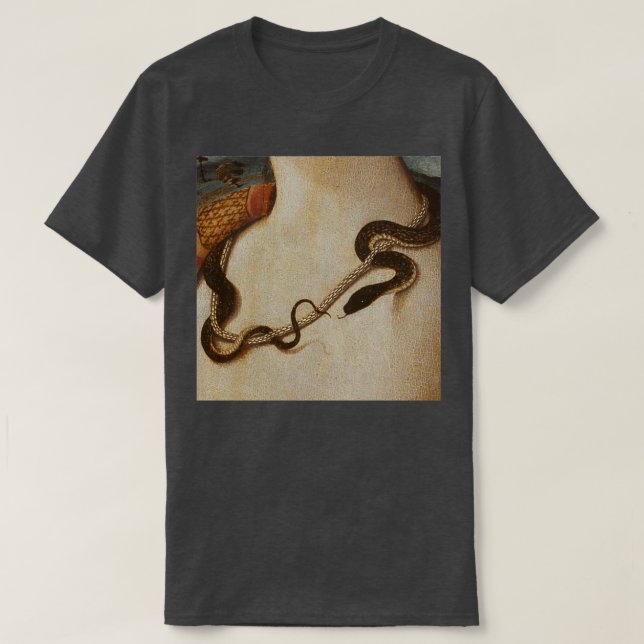 Woman with Snake Necklace 2 T-Shirt (Design Front)