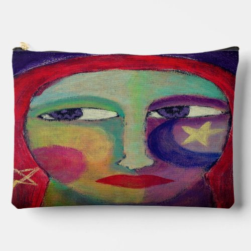 Woman with Stars Abstract Art Accessory Pouch