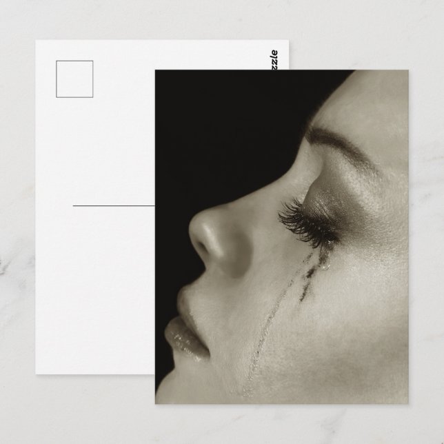 Woman with tears postcard (Front/Back)