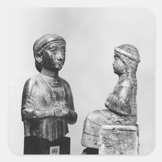 Woman with the shawl square sticker (Front)