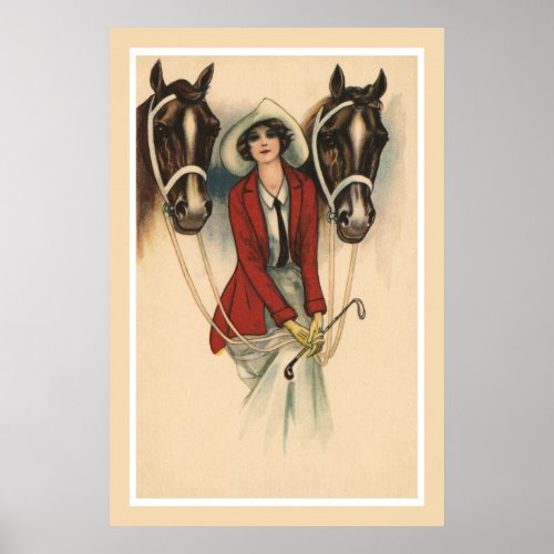 Woman with Two Horses poster