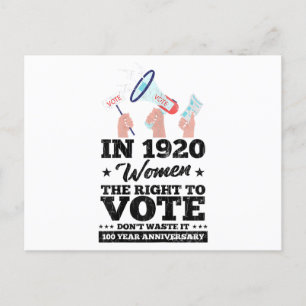 Woman Won Right To Vote Funny Voting Elections 202 Holiday Postcard
