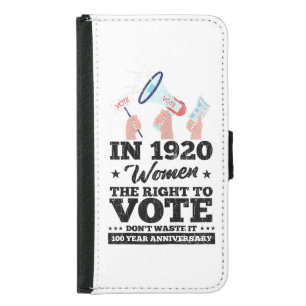 Woman Won Right To Vote Funny Voting Elections 202 Samsung Galaxy S5 Wallet Case