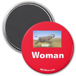 Woman WOW! red magnet
