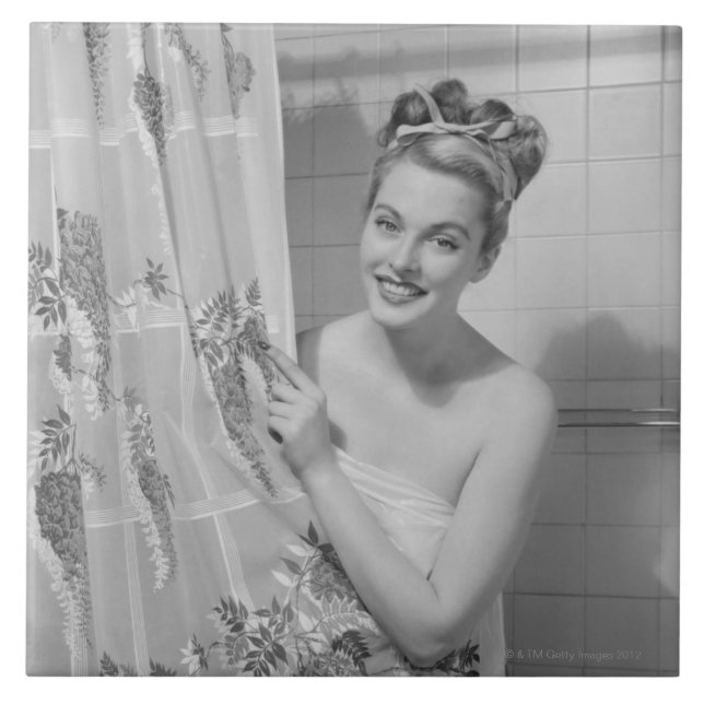 Woman Wrapped Up Tile (Front)