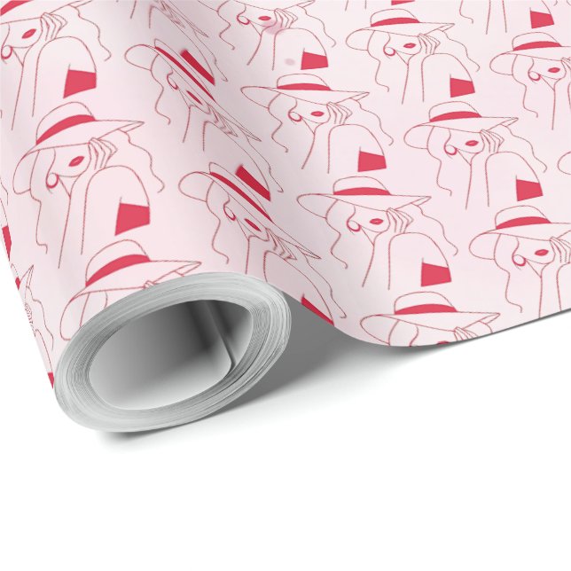 Woman Wrapping Paper (Roll Corner)