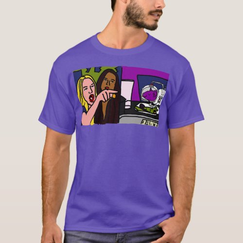 Woman Yelling at Cat Meme Space Rat T_Shirt