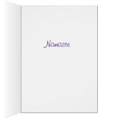 Woman Yoga Meditation Namaste Rose Drawing Blank (Inside (Right))