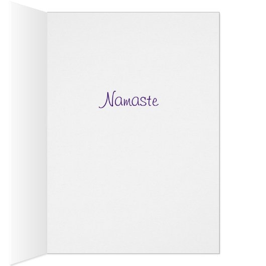 Woman Yoga Meditation Namaste Rose Drawing Blank (Inside (Right))