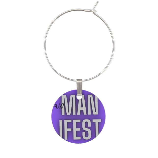 WOmanifest Purple Wine Charm (Front)