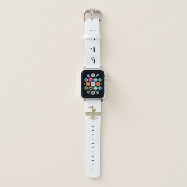 WomanLifeFreedom Gold Logo Apple Watch Band (Front)