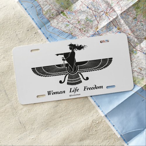 WomanLifeFreedom License Plate