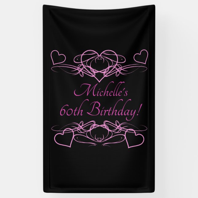 Woman's 60th Birthday Banner (Vertical)