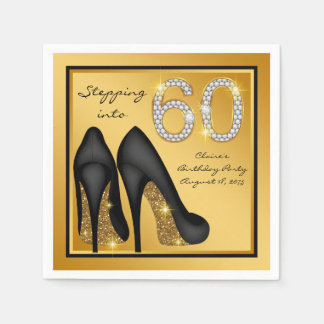 Womans 60th Birthday Party Napkin