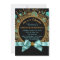 Womans 70th Birthday Party Teal Blue and Gold