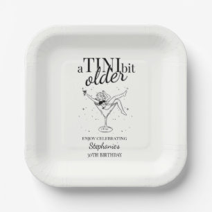 Woman's A Tini Bit Older Martini 30th Birthday Paper Plates