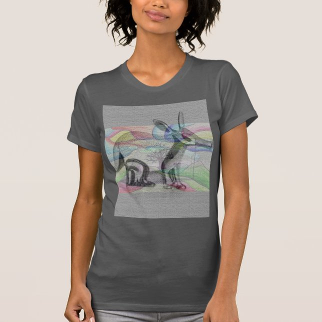 womans abstract animal T-Shirt (Front)