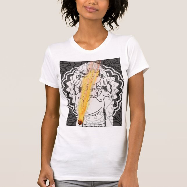 womans abstract blow shirt asteroid (Front)
