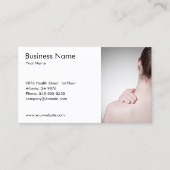 Woman's Back Business Card Template by Weaselgift at Zazzle