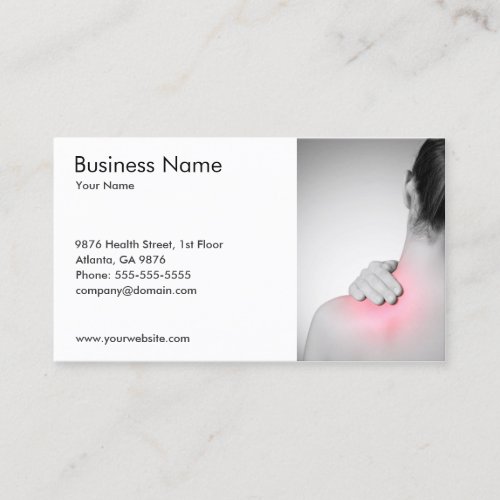 Womans Back Business Card Template