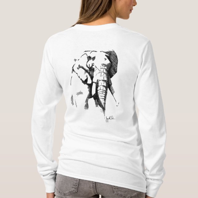 Woman's Bad Bull - Long Sleeve Tee (Back)