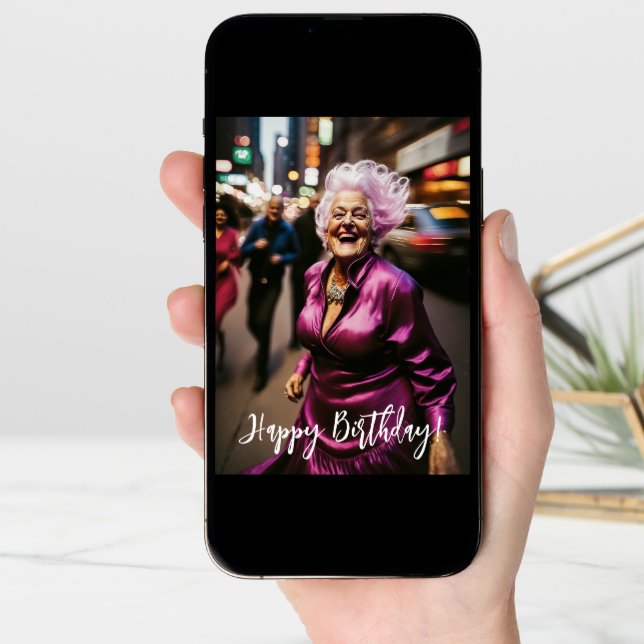 Woman's Birthday Greeting Card (Front Digital)