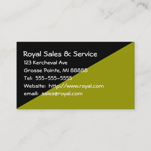 Customizable Woman's Black and Green Business Card