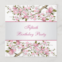 Womans Cherry Blossom Birthday Party