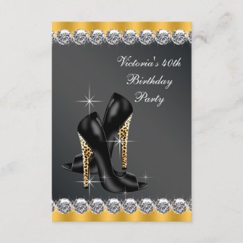 Womans Chic Black Birthday Party Invitation by Champagne_N_Caviar at Zazzle