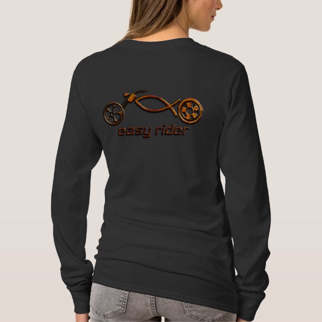 Woman's Christian Biker T-Shirt (Back)