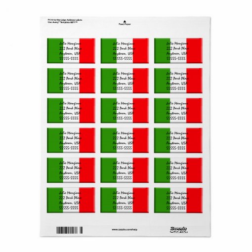 Woman's Classic Italian Address Label Template | Zazzle