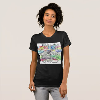 womans coloring drawing shirt