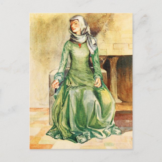 Woman's Costume Of The Time Of William II Postcard (Front)