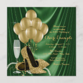 Emerald, Gold & Black 50th Birthday Celebration  Green party decorations,  Birthday celebration, Gold birthday party