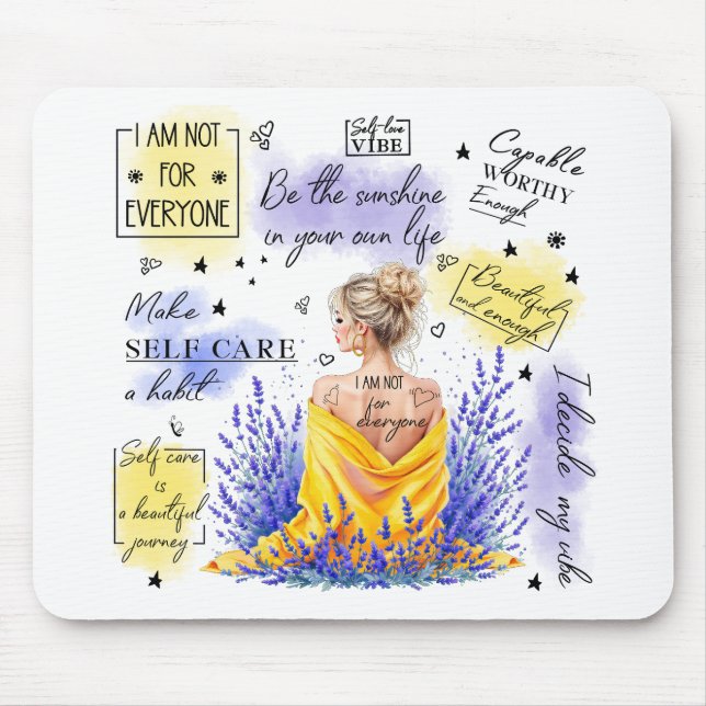 Woman's Empowerment Inspire Positive Affirmation Mouse Pad (Front)