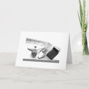 WOMAN'S "EVENING FASHION" WISHES CARD