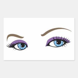 Woman's Eyes Rectangular Sticker