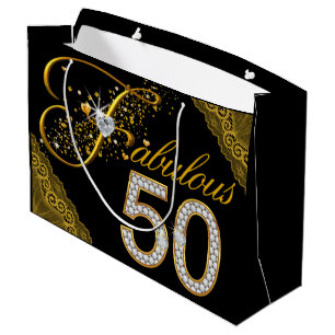 Womans Fabulous 50 Birthday Large Gift Bag