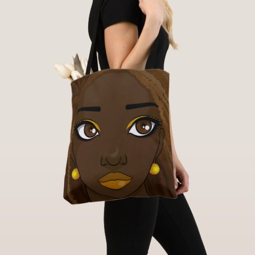  Womans Face In Rich Brown  Warm Tan Tones Tote Bag