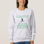 Woman&#39;s Funny Irish Workout Sweatshirt at Zazzle
